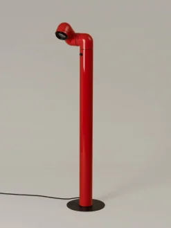 Pamono Red Tatu Floor Lamp by André Ricard><noscript><img width=
