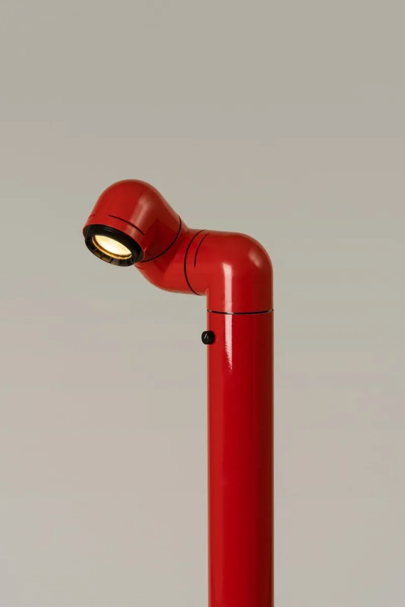 Pamono Red Tatu Floor Lamp by André Ricard> Floor Lamps