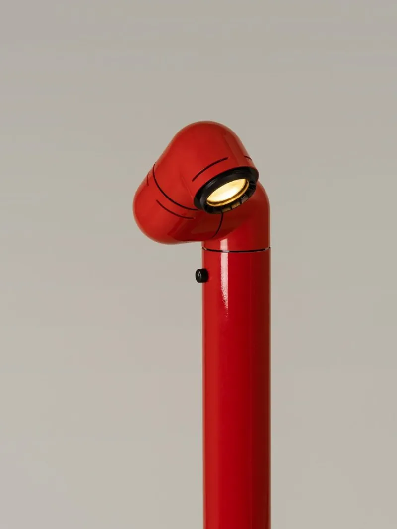 Pamono Red Tatu Floor Lamp by André Ricard> Floor Lamps