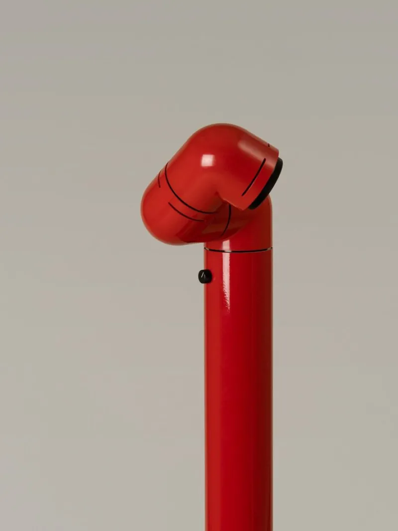 Pamono Red Tatu Floor Lamp by André Ricard> Floor Lamps