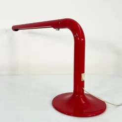 Pamono Red Tube Table Lamp by Anders Pehrson for Ateljé Lyktan, 1970s><noscript><img width=