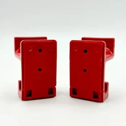 Pamono Red Wall Hooks by Makio Hasuike for Gedy, 1970s, Set of 2><noscript><img width=
