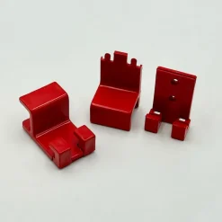 Pamono Red Wall Hooks by Makio Hasuike for Gedy, 1970s, Set of 2><noscript><img width=