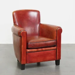 Online Pamono Reddish Brown Sheepskin Armchair