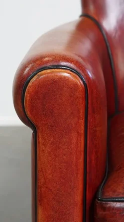 Online Pamono Reddish Brown Sheepskin Armchair