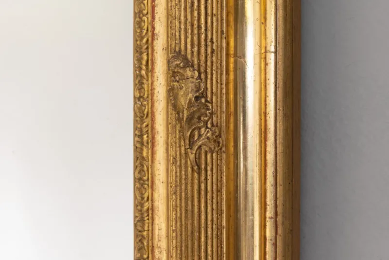 Pamono Reeded Overmantel Mirror, 1860s> Mirrors