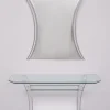 New Pamono Regency Console Table and Mirror in Chrome, 1970s, Set of 2