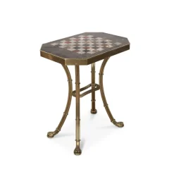 Pamono Regency Marble and Gilt Brass Chess Occasional Table, 1820s
