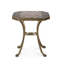 Pamono Regency Marble and Gilt Brass Chess Occasional Table, 1820s