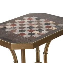 Pamono Regency Marble and Gilt Brass Chess Occasional Table, 1820s