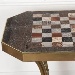 Pamono Regency Marble and Gilt Brass Chess Occasional Table, 1820s
