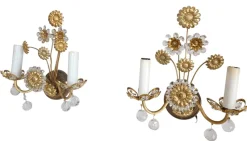 Pamono Regency Sconces by Ernst Palme for Palwa, 1950s, Set of 2> Wall Lights & Sconces