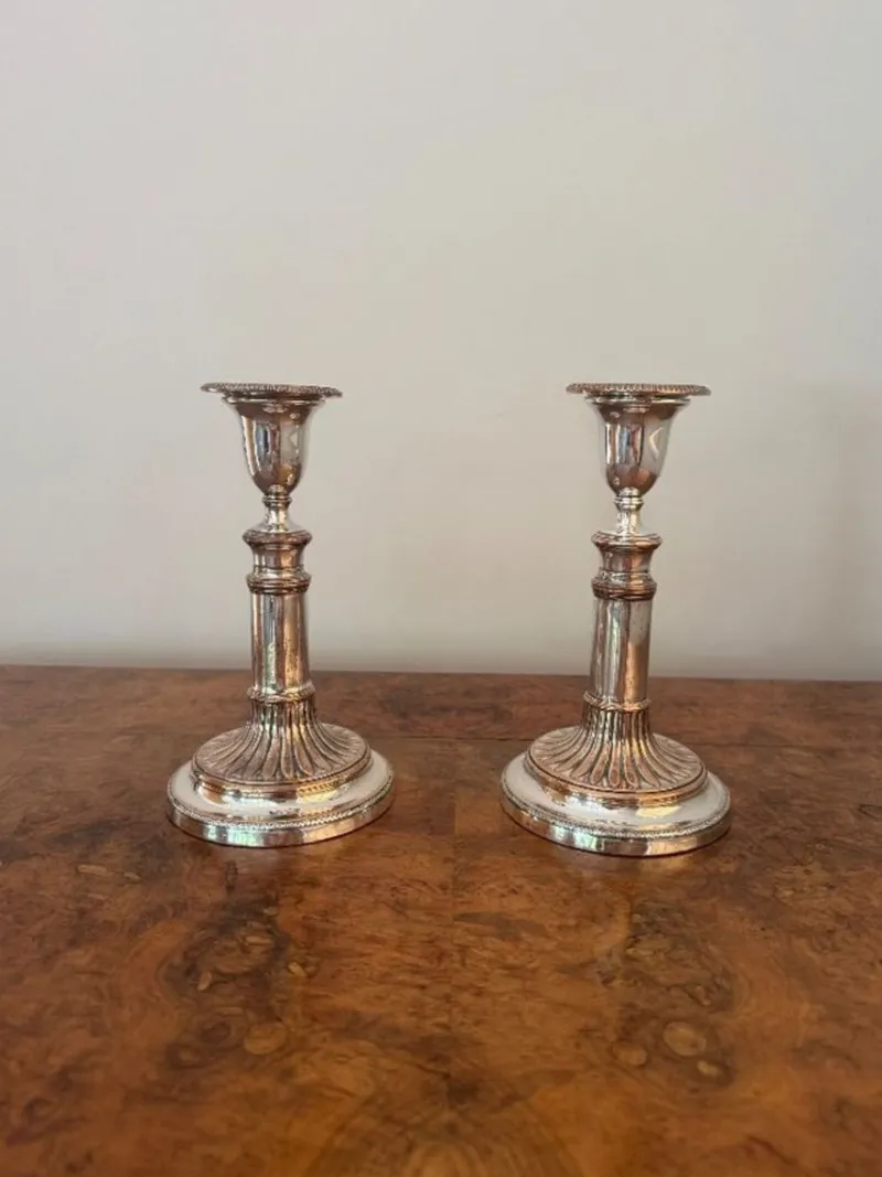 Online Pamono Regency Telescopic Candlesticks, 1810s, Set of 2