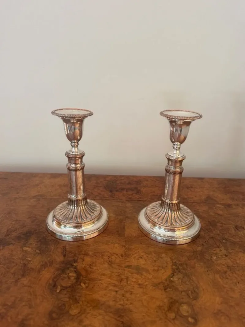 Online Pamono Regency Telescopic Candlesticks, 1810s, Set of 2
