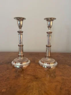 Online Pamono Regency Telescopic Candlesticks, 1810s, Set of 2