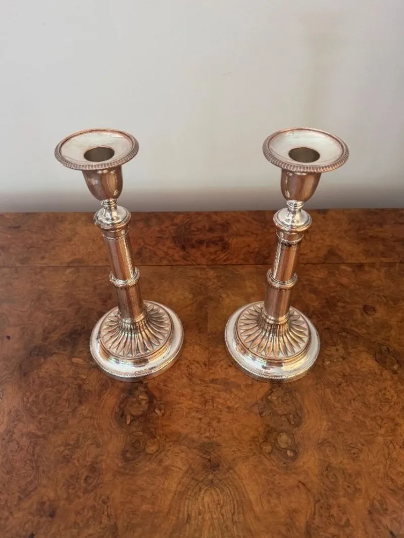 Online Pamono Regency Telescopic Candlesticks, 1810s, Set of 2
