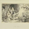 Pamono Rembrandt van Rijn, The Archangel Raphael Leaving Tobias' Family, Etching, 1641> Old Masters
