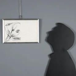 Pamono Remo Brindisi, Drawing with Letter, 1961, Canvas> Work On Paper