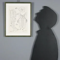 New Pamono Remo Brindisi, Sketch for the Aida, 1974, Charcoal Drawing
