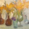 Hot Pamono René Guinand, Faded Flowers, 1980s, Oil on Canvas