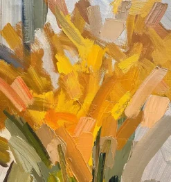 Hot Pamono René Guinand, Faded Flowers, 1980s, Oil on Canvas
