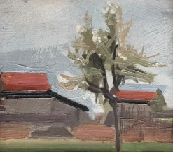 Sale Pamono René Guinand, Paysage, 1935, Oil on Canvas, Framed