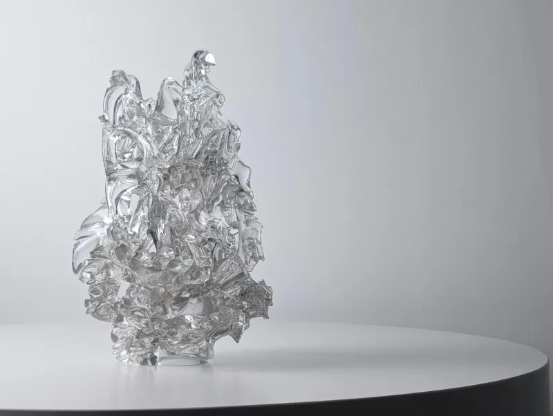 Pamono René Roubicek, Coral Sculpture, 1960s, Crystal
