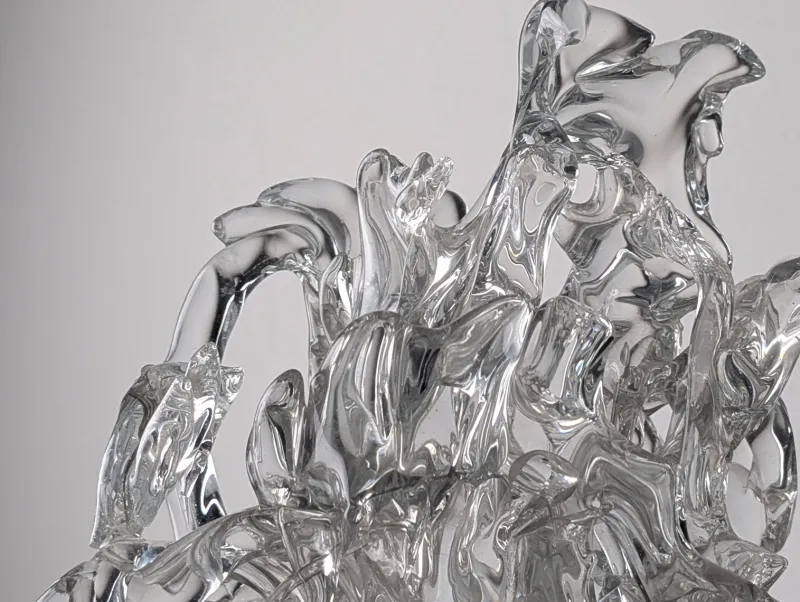 Pamono René Roubicek, Coral Sculpture, 1960s, Crystal