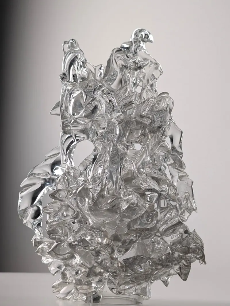 Pamono René Roubicek, Coral Sculpture, 1960s, Crystal