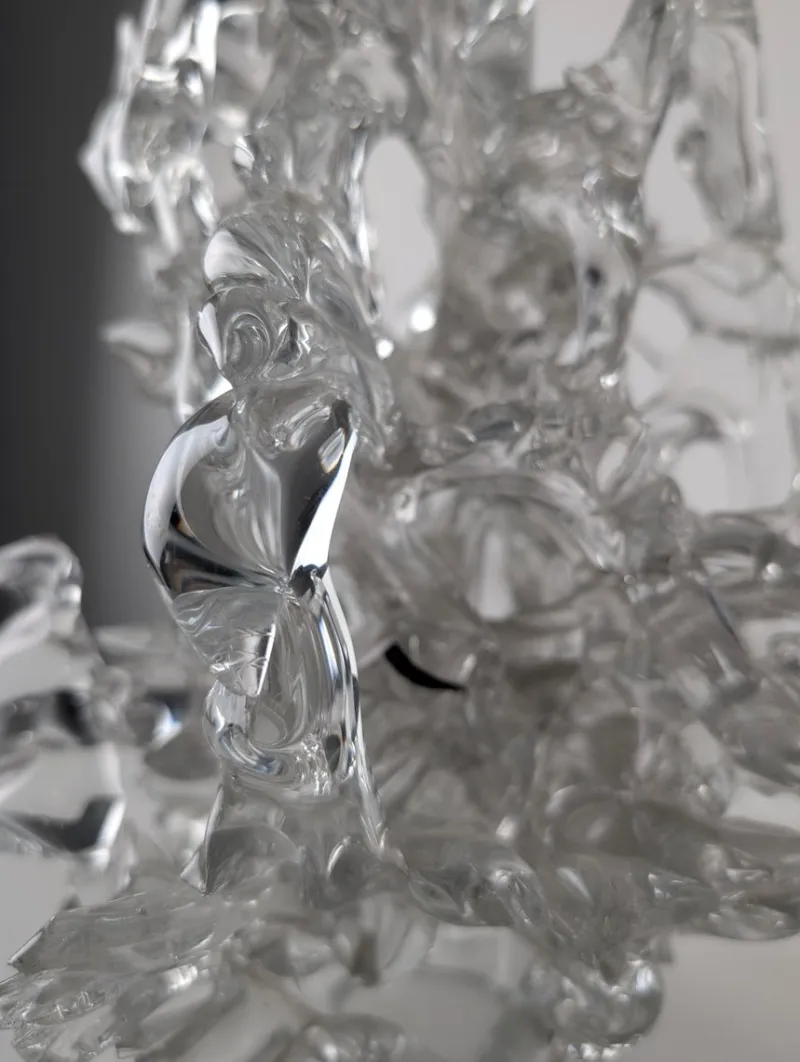 Pamono René Roubicek, Coral Sculpture, 1960s, Crystal