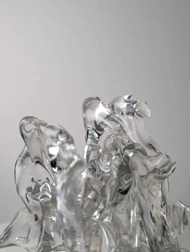 Pamono René Roubicek, Coral Sculpture, 1960s, Crystal