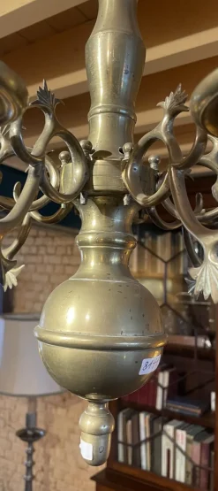 Discount Pamono Renaissance Style Chandelier in Bronze with Six Branches