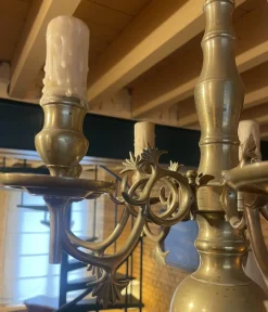 Discount Pamono Renaissance Style Chandelier in Bronze with Six Branches