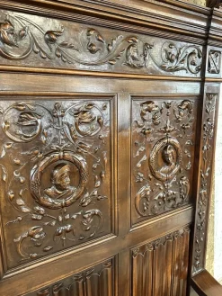 New Pamono Renaissance Style Chest Bench in Walnut, 1890s