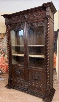 Pamono Renaissance Style Hunting Lodge Library in Carved Oak, 1850> Shelves & Wall Units