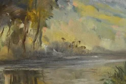 Pamono Reney, The Mill, 20th Century, Oil on Canvas, Framed><noscript><img width=