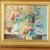 Outlet Pamono Renwick, Floral Spray, 1960s, Oil on Canvas, Framed