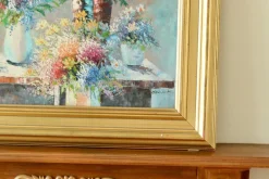 Outlet Pamono Renwick, Floral Spray, 1960s, Oil on Canvas, Framed