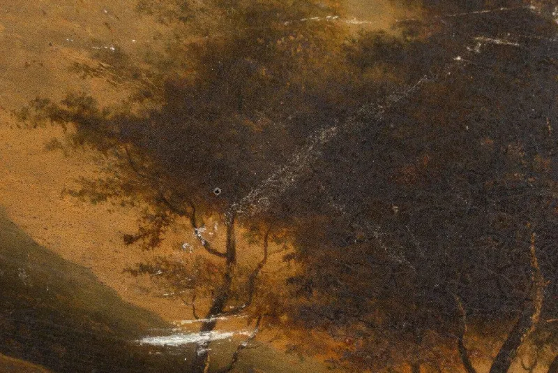 Pamono Restoration Period Artist, Landscape, Oil on Panel, Framed> Classical