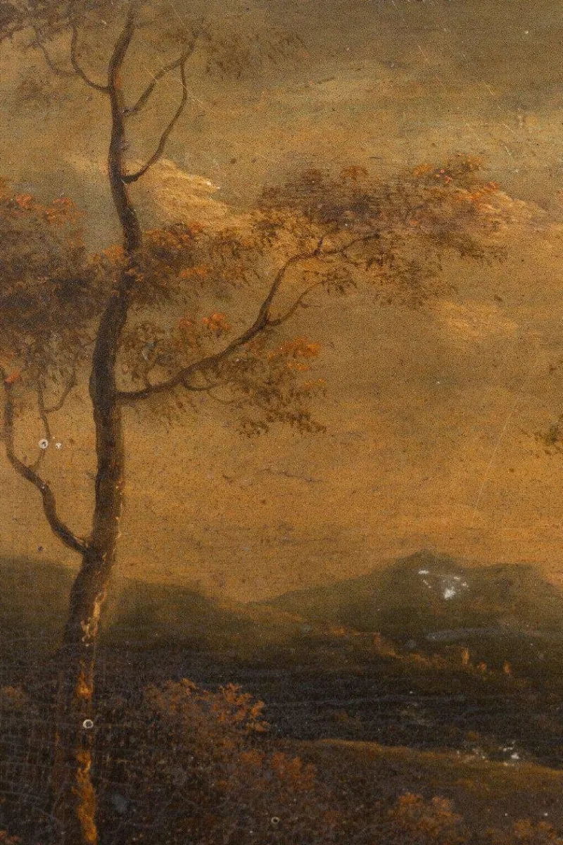 Pamono Restoration Period Artist, Landscape, Oil on Panel, Framed> Classical