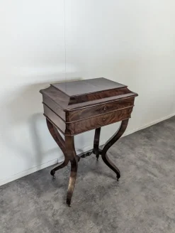 Pamono Restoration Period Worker in Flamed Mahogany><noscript><img width=