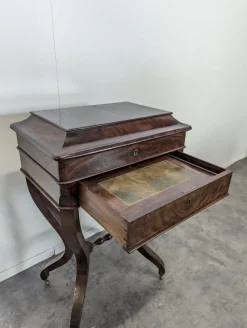 Pamono Restoration Period Worker in Flamed Mahogany><noscript><img width=