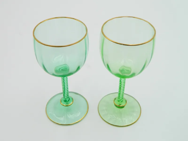 Pamono Rhein Wine Glasses by J. & L. Lobmeyr Vienna, 1890s, Set of 11> Glassware
