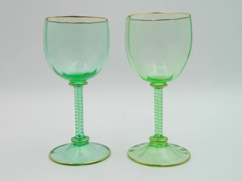 Pamono Rhein Wine Glasses by J. & L. Lobmeyr Vienna, 1890s, Set of 11> Glassware