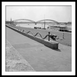 Pamono Rhine Snake Sculpture at Shore of Rhine Dusseldorf, Germany, 1937><noscript><img width=