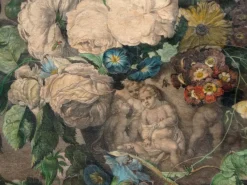Pamono Richard Earlom After Jan van Huysum, A Flower Piece, Watercolour on Mezzotint, 1778><noscript><img width=