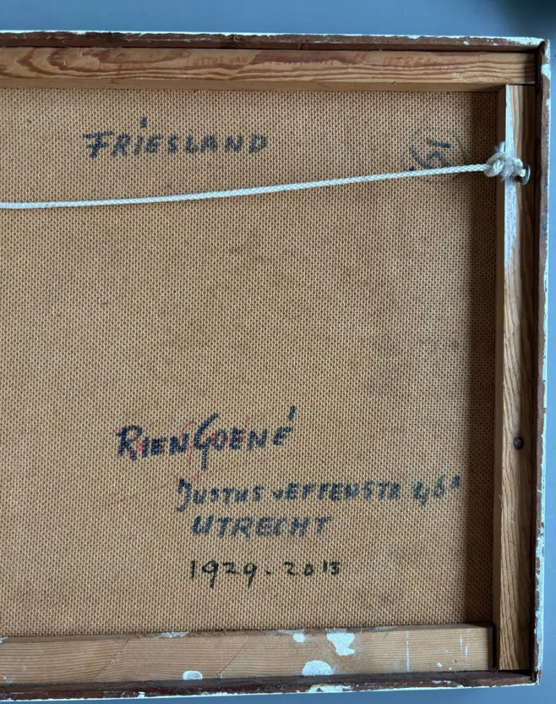 Best Pamono Rien Goené, Friesland, 1980s, Oil Painting