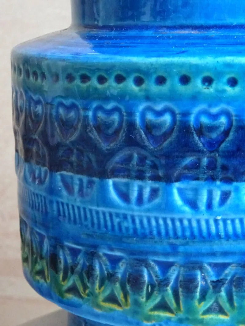 Pamono Rimini Blue Vase from Bitossi, 1960s> Vases