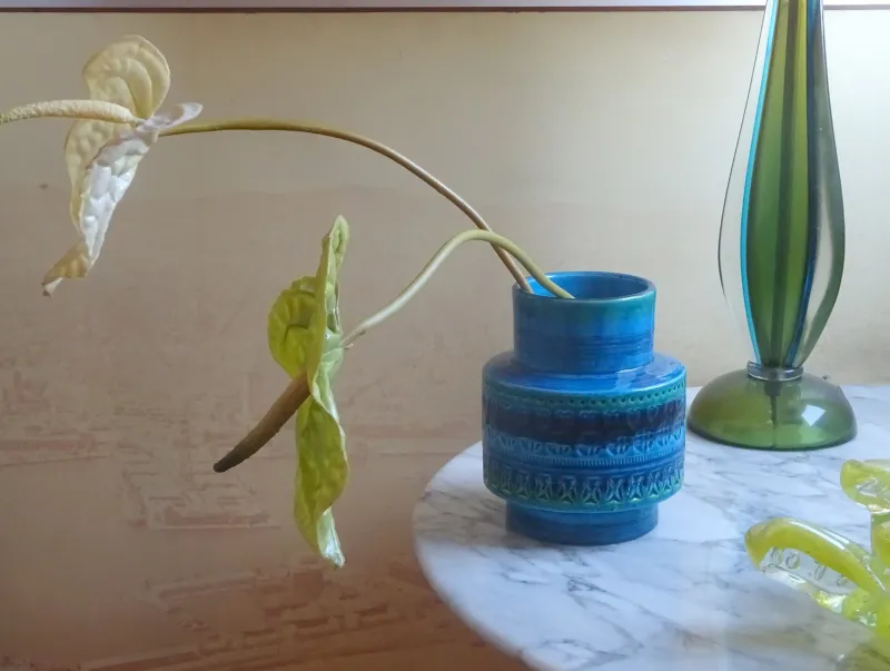 Pamono Rimini Blue Vase from Bitossi, 1960s> Vases
