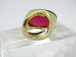 Pamono Ring in Plated Silver and Crystal from Daum, France, 1990s><noscript><img width=